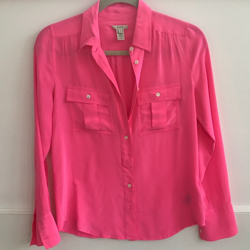 J.Crew silk boy button down